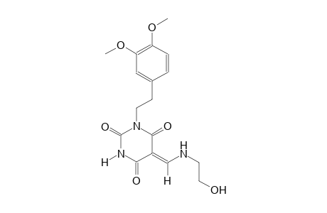 (5Z)-1-[2-(3,4-dimethoxyphenyl)ethyl]-5-{[(2-hydroxyethyl)amino]methylene}-2,4,6(1H,3H,5H)-pyrimidinetrione