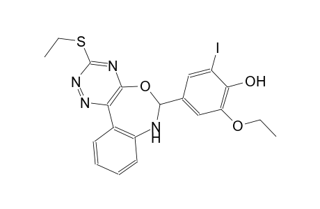 2-ethoxy-4-[3-(ethylsulfanyl)-6,7-dihydro[1,2,4]triazino[5,6-d][3,1]benzoxazepin-6-yl]-6-iodophenol