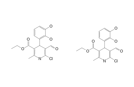 ETHYL-4-(2',3'-DIHIDROXYPHENYL)-6-CHLORO-5-FORMYL-2-METHYL-1,4-DIHYDROPYRIDINE-3-CARBOXYLATE
