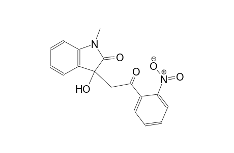 2H-indol-2-one, 1,3-dihydro-3-hydroxy-1-methyl-3-[2-(2-nitrophenyl)-2-oxoethyl]-