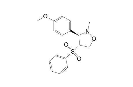 (3R,4R)-3-(4-methoxyphenyl)-2-methyl-4-(phenylsulfonyl)-1,2-oxazolidine