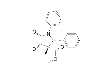 3-Pyrrolidinecarboxylic acid, 3-methyl-4,5-dioxo-1,2-diphenyl-, methyl ester, cis-