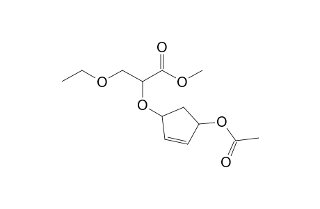 Methyl 3-ethoxy-(4'-acetoxycyclopent-2'-enyloxy)propionate