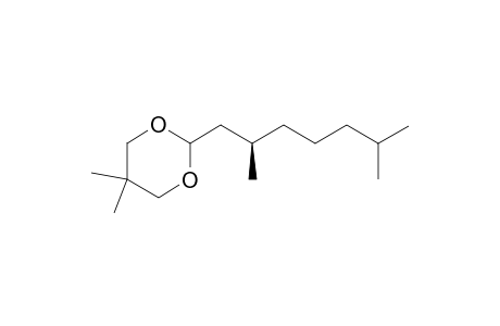 (R)-2-(2,6-dimethylheptyl)-5,5-dimethyl-1,3-dioxane