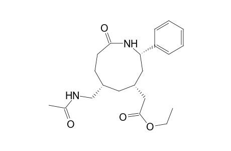 [(+-)-2.alpha.,4.alpha.,6.alpha.]-6-[(Acetylamino)methyl]-9-oxo-2-phenyl-1H-perhydroazonine-4-acetic Acid Ethyl Ester