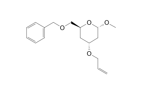 .beta.-D-threo-Hexopyranoside, methyl 2,4-dideoxy-6-O-(phenylmethyl)-3-O-2-propenyl-