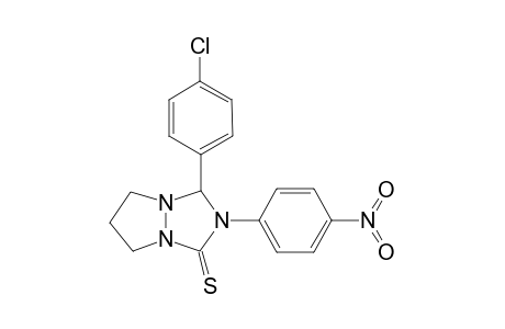 3-(4-Chlorophenyl)-2-(4-nitrophenyl)tetrahydro-1H,5H-pyrazolo[1,2-a][1,2,4]triazole-1-thione
