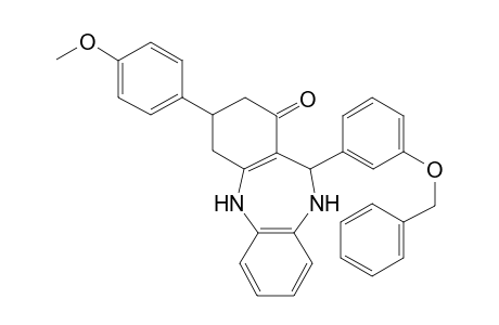 11-[3-(benzyloxy)phenyl]-3-(4-methoxyphenyl)-2,3,4,5,10,11-hexahydro-1H-dibenzo[b,e][1,4]diazepin-1-one