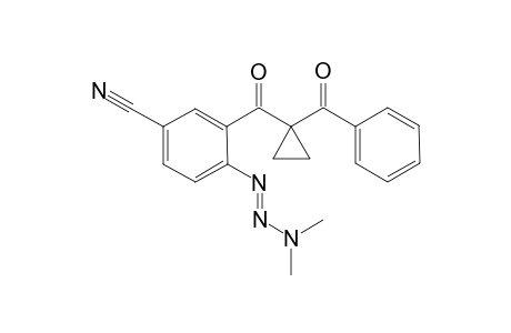 (E)-3-(1-benzoylcyclopropanecarbonyl)-4-(3,3-dimethyltriaz-1-en-1-yl)benzonitrile
