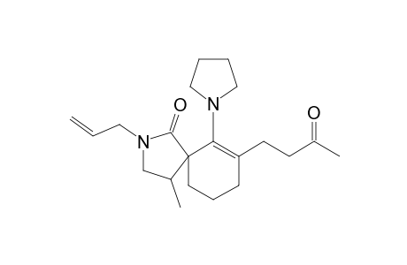 2-Allyl-4-methyl-7-(3-oxobutyl)-6-pyrrolidino-2-azaspiro[4.5]decan-1,6-dione