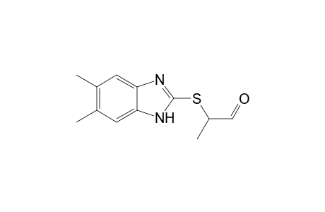 2-((1'-formylethyl)thio)-5,6-dimethyl-benzimidazole