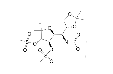 (2S,3R,4S,1'R,2'S)-2-(1'-TERT.-BUTOXYCARBONYLAMINO-2',3'-O-ISOPROPYLIDENEDIOXYPROPYL)-5,5-DIMETHYL-3,4-BIS-(METHYLSULFONYLOXY)-TETRAHYDROFURAN