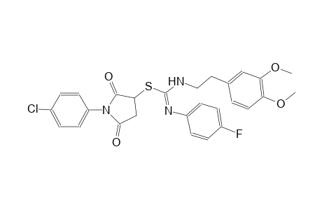 1-(4-chlorophenyl)-2,5-dioxo-3-pyrrolidinyl N-[2-(3,4-dimethoxyphenyl)ethyl]-N'-(4-fluorophenyl)imidothiocarbamate