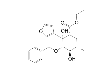 Ethyl (1RS,2SR,3SR,4RS,5SR)-3-(benzyloxy)-2,4-dihydroxy-2-(3'-furyl)-5-methylcyclohexane-1-carboxylate