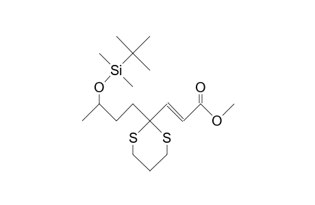 (E)-7-tert-Butyl-dimethylsiloxy-4,4-(trimethylene-dithio)-2-octenoic acid, methyl ester