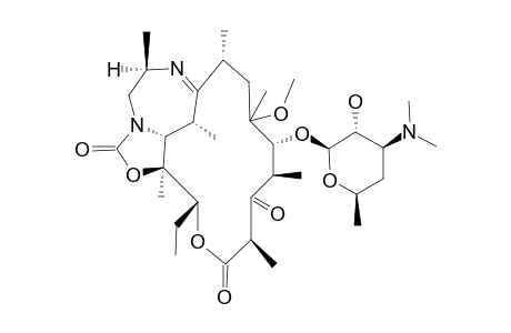 11-AMINO-9-DEOXO-3,11-DIDEOXY-9,11-N-(2R-METHYL)-NITRILOETHANO-3-OXO-5-O-DESOSAMINYL-6-O-METHYLERYTHRONOLIDE-A-11,12-CYCLIC-CARBAMATE