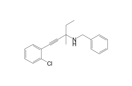 Benzyl[3-(2-chlorophenyl)-1-ethyl-1-methylprop-2-ynyl]amine