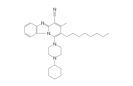 1-(4-cyclohexyl-1-piperazinyl)-3-methyl-2-octylpyrido[1,2-a]benzimidazole-4-carbonitrile