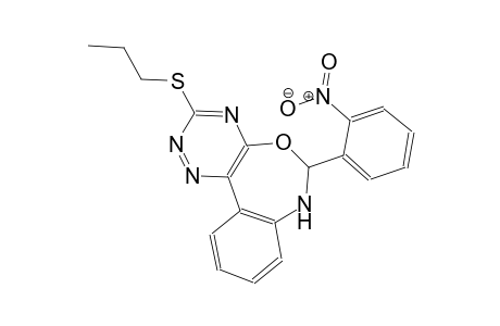 [1,2,4]triazino[5,6-d][3,1]benzoxazepine, 6,7-dihydro-6-(2-nitrophenyl)-3-(propylthio)-