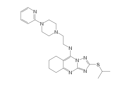 2-(1-METHYLETHYLTHIO)-5-[2-(4-(2-PYRIDYL)-PIPERAZIN-1-YL)-ETHYL]-AMINO-6,7,8,9-TETRAHYDRO-1,2,4-TRIAZOLO-[5,1-B]-QUINAZOLINE