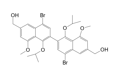 2,2'-Bis(4-bromo-6-hydroxymethyl-1-isopropoxy-8-methoxynaphthalene)