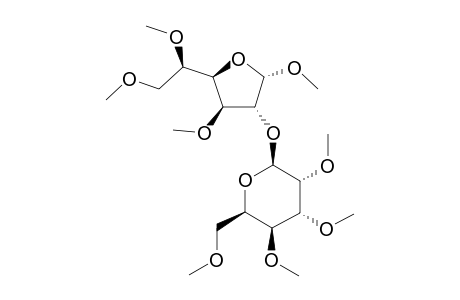 Glucopyranoside, tetra-O-methyl-.beta.-D-glucopyranosyl tetra-O-methyl-, .alpha.-D-