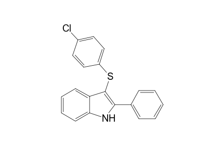 3-(4-Chlorophenylthio)-2-phenyl-1H-indole