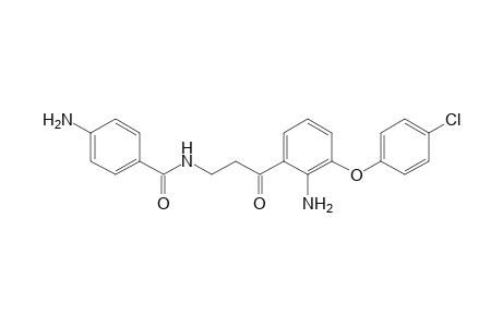 N-(3-(2-Amino-3-(4-chlorophenoxy)phenyl)-3-oxopropyl)-4-aminobenzamide