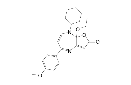 8-Cyclohexyl-5-(4-methoxyphenyl)-8a-ethoxy-8,8a-dihydro-2H-furo[2,3-b][1,4]diazepin-2-one