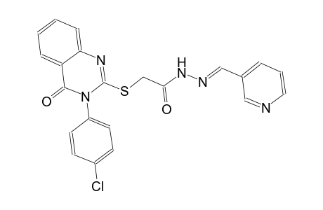 2-{[3-(4-chlorophenyl)-4-oxo-3,4-dihydro-2-quinazolinyl]sulfanyl}-N'-[(E)-3-pyridinylmethylidene]acetohydrazide