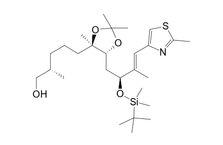 (S)-5-{(4R,5R)-5-[(S,E)-2-(ter-Butyldimethylsiloxy)-3-methyl-4-(2-methylthiazol-4-yl)but-3-enyl]-2,2,4-trimethyl-1,3-dioxolan-4-yl}-2-methylpentan-1-ol
