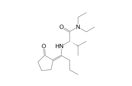 N-[1-(2-Oxocyclopentyldene)butyl]-L-valine diethylamide
