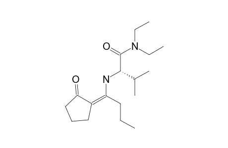 N-[1-(2-Oxocyclopentyldene)butyl]-L-valine diethylamide