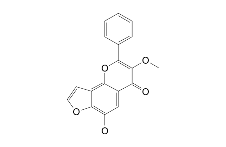 PONGAPINNOL-D;6-HYDROXY-3-METHOXY-FURO-[8,7-4'',5'']-FLAVONE