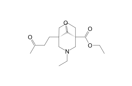 Ethyl (1R*,5S*)-3-ethyl-9-oxo-5-(3'-oxobutyl)-3-azabicyclo[3.3.1]nonane-1-carboxylate