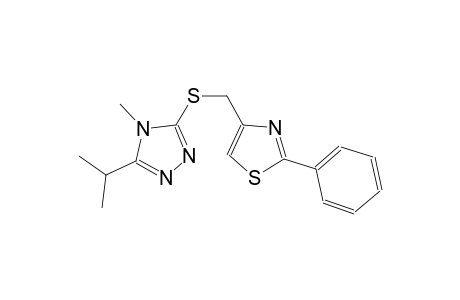 3-isopropyl-4-methyl-5-{[(2-phenyl-1,3-thiazol-4-yl)methyl]sulfanyl}-4H-1,2,4-triazole