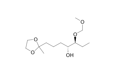 (6R,7S)-6-hydroxy-7-methoxymethoxy-2-nonanone ethylene ketal