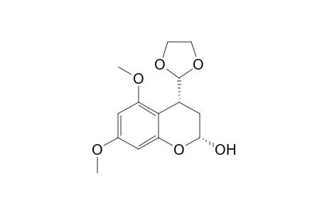 cis-3,4-Dihydro-4-(1,3-dioxolan-2-yl)-2-hydroxy-5,7-dimethoxy-1(2H)-benzopyran