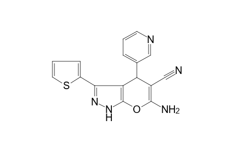 6-Amino-4-pyridin-3-yl-3-thiophen-2-yl-1,4-dihydro-pyrano[2,3-c]pyrazole-5-carbonitrile