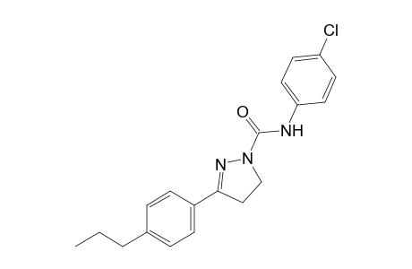 4'-chloro-3-(p-propylphenyl)-2-pyrazoline-1-carboxanilide