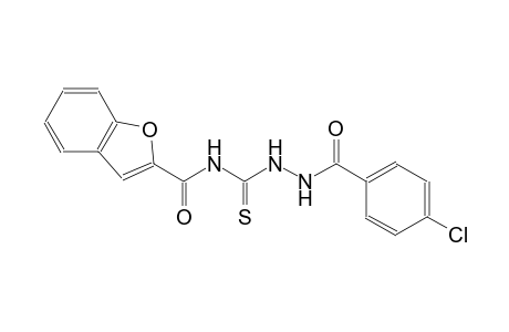 N-{[2-(4-chlorobenzoyl)hydrazino]carbothioyl}-1-benzofuran-2-carboxamide