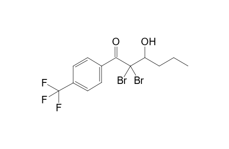 2,2-Dibromo-3-hydroxy-1-[4-(trifluoromethyl)phenyl]hexan-1-one