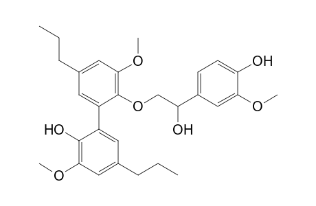 2-Methoxy-6-[3-methoxy-2-[2-(3-methoxy-4-oxidanyl-phenyl)-2-oxidanyl-ethoxy]-5-propyl-phenyl]-4-propyl-phenol