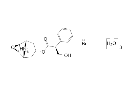 6beta,7beta-epoxy-1alphaH,5alphaH-tropan-3alpha-ol, (-)-tropate (ester), hydrobromide, trihydrate