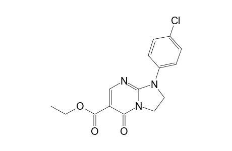 ETHYL-1-(4-CHLOROPHENYL)-5(1H)-OXO-2,3-DIHYDROIMIDAZO-[1,2-A]-PYRIMIDINE-6-CARBOXYLATE