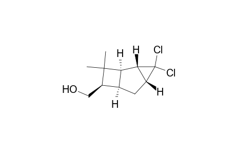 Tricyclo[4.2.0.0(2,4)]octane-7-methanol, 3,3-dichloro-8,8-dimethyl-, (1.alpha.,2.beta.,4.beta.,6.alpha.,7.beta.)-