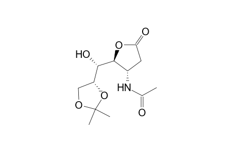 D-gluco-Heptonic acid, 3-(acetylamino)-2,3-dideoxy-6,7-O-(1-methylethylidene)-, .gamma.-lactone