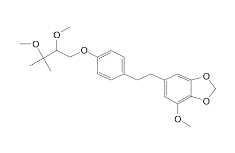 1-[4-[2-(7-Methoxy-1,3-benzodioxol-5-yl)ethyl]phenoxy]-3-methylbutane-2,3-diol, 2me derivative