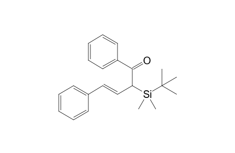 (E)-2-[tert-butyl(dimethyl)silyl]-1,4-diphenyl-3-buten-1-one