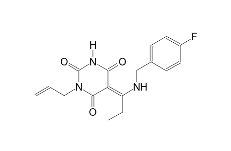(5E)-1-allyl-5-{1-[(4-fluorobenzyl)amino]propylidene}-2,4,6(1H,3H,5H)-pyrimidinetrione